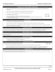 Form INS5035 Application for Accreditation as an Independent Review Organization - Ohio, Page 2