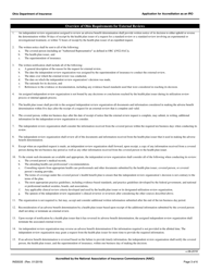 Form INS5035 Application for Accreditation as an Independent Review Organization - Ohio, Page 3