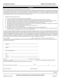 Form INS5035 Application for Accreditation as an Independent Review Organization - Ohio, Page 6