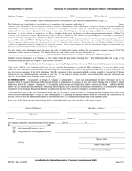 Form INS7255 Disclosure and Authorization Concerning Background Reports - Viatical Applications - Ohio, Page 3
