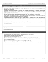 Form INS3218 Individual Viatical Settlement Broker License Application - Ohio, Page 4