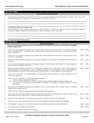 Form INS9107 Viatical Settlement Provider License Renewal Application - Ohio, Page 2