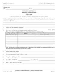Form INS7254 Biographical Affidavit for Viatical Applications - Ohio, Page 6
