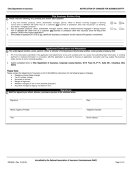 Form INS3008 (CN-65) Notification of Changes for Business Entity - Ohio, Page 2