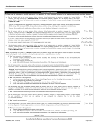 Form INS3062 Self-service Storage Business Entity License Application - Ohio, Page 2