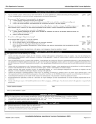 Form INS3090 Individual Agent Initial License Application - Ohio, Page 3
