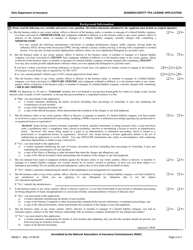 Form INS3211 Business Entity Third Party Administrators (Tpa) License Application - Ohio, Page 2