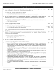 Form INS3214 Individual Public Insurance Adjuster Certificate of Authority License Application - Ohio, Page 3