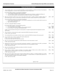 Form INS3249 Individual Managing General Agent (Mga) License Application - Ohio, Page 3