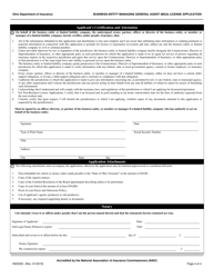 Form INS3250 Business Entity Managing General Agent (Mga) License Application - Ohio, Page 4