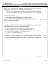 Form INS3256 Business Entity Surety Bail Bond License Renewal/Continuation - Ohio, Page 2