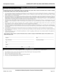 Form INS3256 Business Entity Surety Bail Bond License Renewal/Continuation - Ohio, Page 3