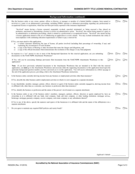 Form INS3259 Business Entity Title License Renewal/Continuation - Ohio, Page 2