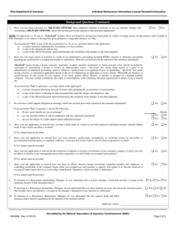 Form INS3289 Individual Reinsurance Intermediary License Renewal/Continuation - Ohio, Page 2