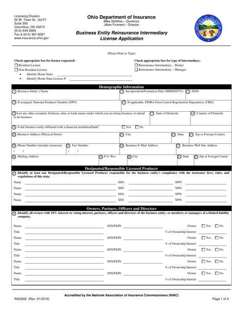 Form INS3292  Printable Pdf