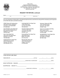 Form DNR8206 Request for Refund - Ohio, Page 2