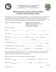 Form DNR8285 Obec Instructor Applicant Packet - Ohio, Page 4