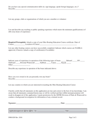 Form DNR8285 Obec Instructor Applicant Packet - Ohio, Page 5
