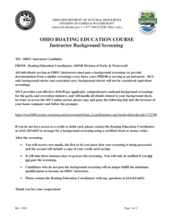 Form DNR8285 Obec Instructor Applicant Packet - Ohio, Page 6