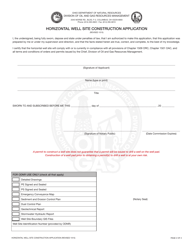 Horizontal Well Site Construction Application Form - Ohio, Page 2