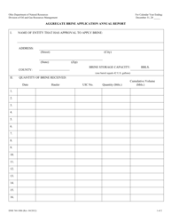 Form DNR744-1006 Aggregate Brine Application Annual Report - Ohio