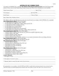 Document preview: Affidavit of Correction - Ohio