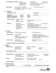 Transportation Provider Profile Form - Ohio, Page 2