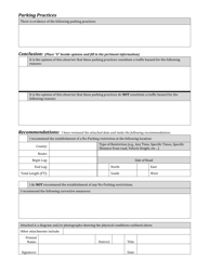 TEM Form 1296-8 Field Report on Parking Practices - Ohio, Page 2