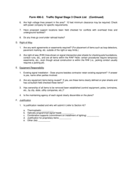 Form 496-2 Traffic Signal Stage 3 Check List - Ohio, Page 2