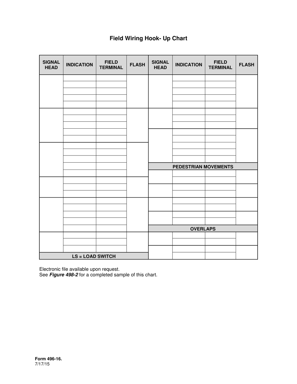 Form 496-16 Field Wiring Hook-Up Chart - Ohio, Page 1