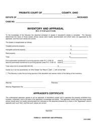 Form 6.0 Inventory and Appraisal - Ohio