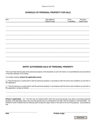 Form 9.0 Application to Sell Personal Property - Ohio, Page 2