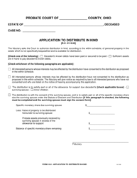 Document preview: Form 10.0 Application to Distribute in Kind - Ohio