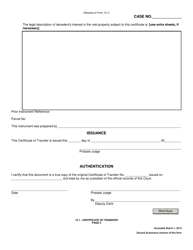 Form 12.1 Certificate of Transfer - Ohio, Page 2