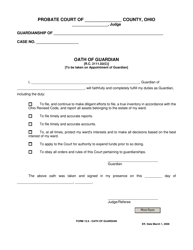 Document preview: Form 15.9 Oath of Guardian - Ohio