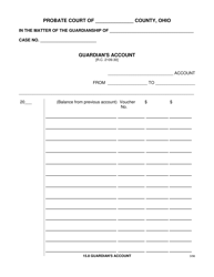 Document preview: Form 15.8 Guardian's Account - Ohio