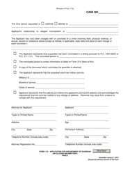 Form 17.0 Application for Appointment of Guardian of Alleged Incompetent - Ohio, Page 2