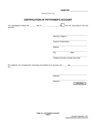 Form 18.9 Petitioner&#039;s Account - Ohio, Page 2