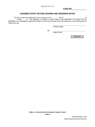 Form 21.0 Application for Change of Name of Adult - Ohio, Page 2