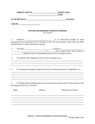 Form 23.2 Petition for Emergency Protective Services - Ohio