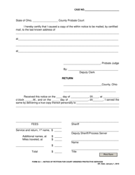 Form 23.1 Notice of Petition for Court Ordered Protective Services - Ohio, Page 2