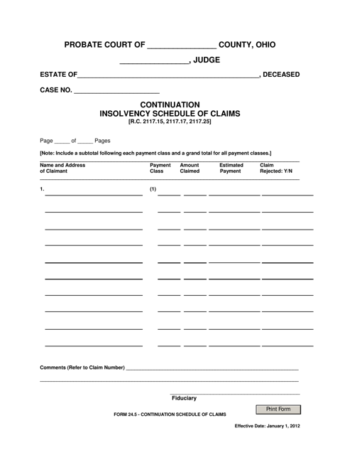 Form 24.5  Printable Pdf
