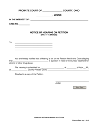 Document preview: Form 26.4 Notice of Hearing on Petition - Ohio