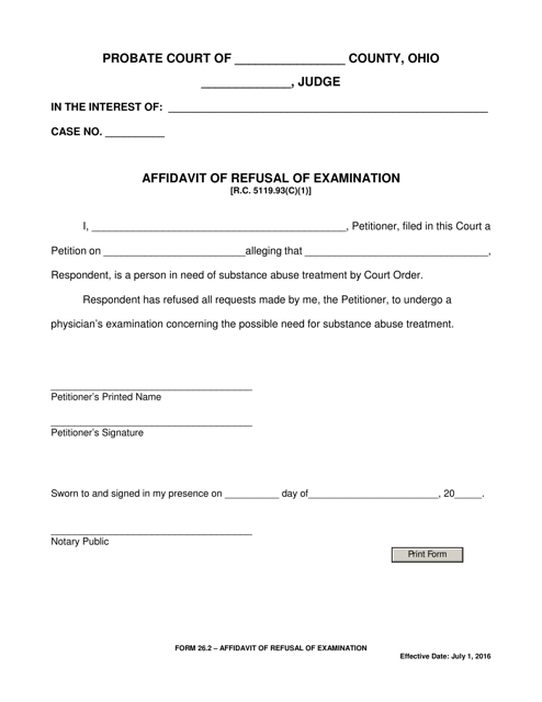 Form 26.2  Printable Pdf