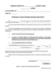 Document preview: Form 26.10 Probable Cause Hearing Decision and Entry - Ohio
