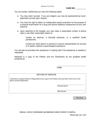 Form 26.6 Notice to Respondent and Emergency Order to Report to Hospital - Ohio, Page 2