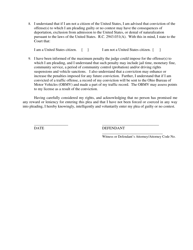 Waiver of Rights Upon Plea of Guilty or No Contest - Ohio, Page 2
