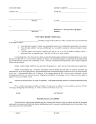 Document preview: Waiver of Right to Counsel - Ohio