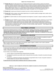 Formulario 10.01-C Instrucciones Para Completar La Solicitud De Orden De Proteccion Civil Contra La Violencia Domestica - Ohio (Spanish), Page 2