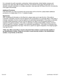 Form 521 Statutory Agent Update - Ohio, Page 6